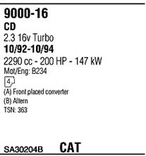 FONOS SA30204B Exhaust System